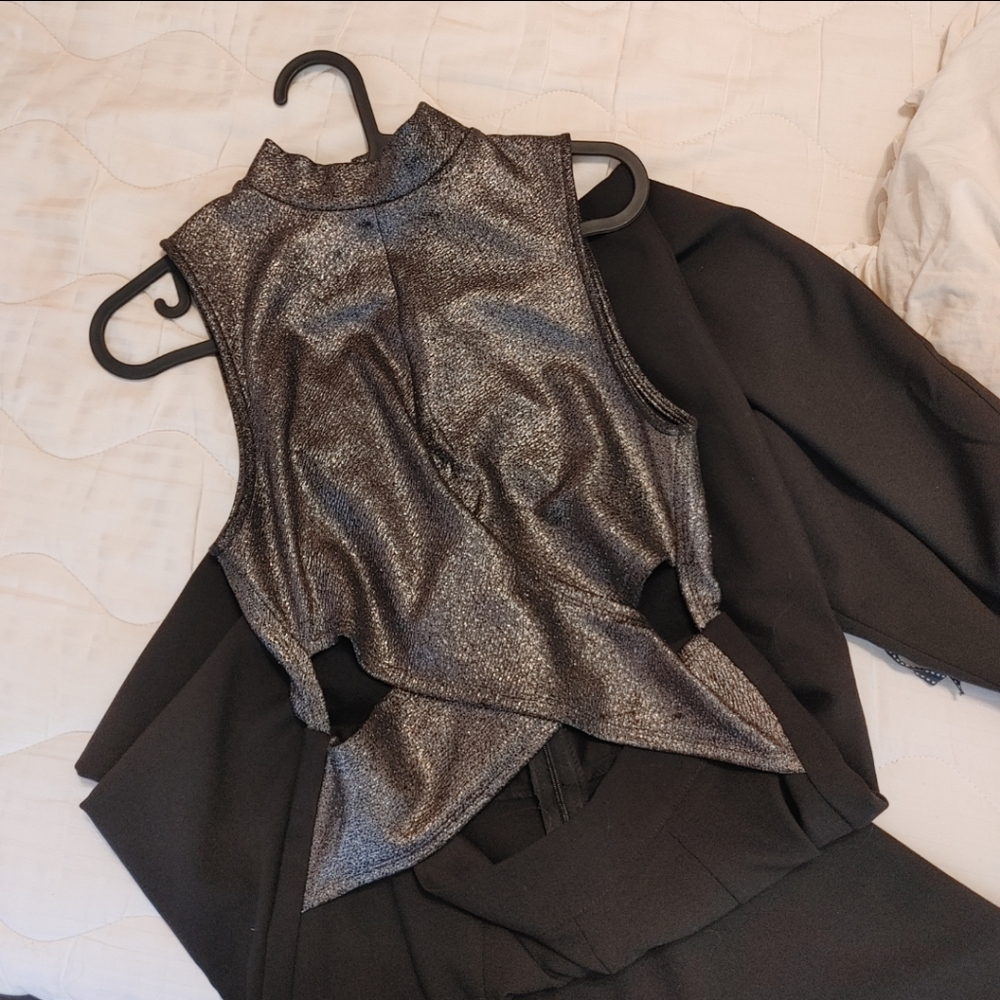 Forever 21 contemporary metallic jumpsuit